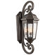 Courtyard 3 Light 40 inch Rubbed Bronze Outdoor Wall, X-Large