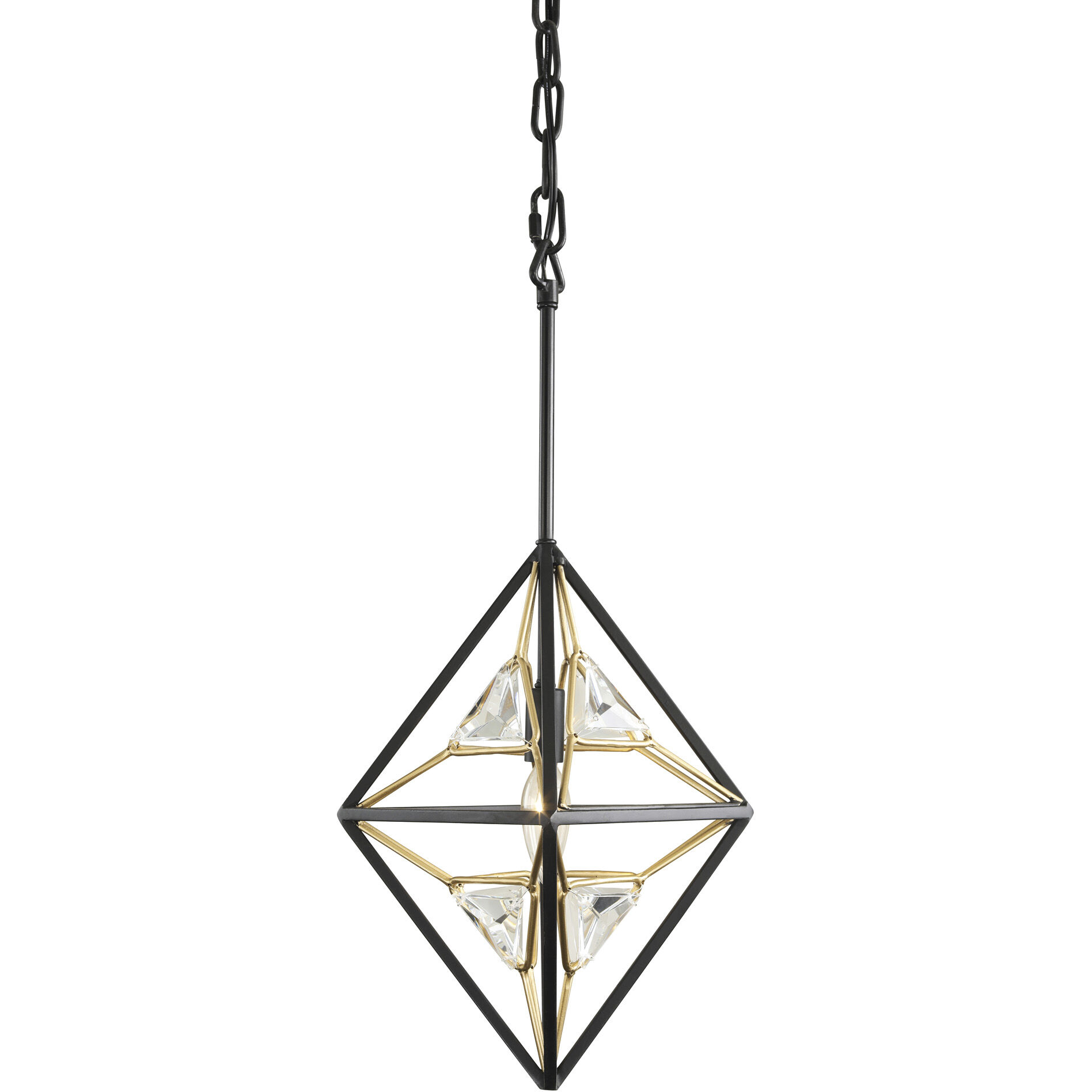 Marcia 1 Light 10.25 inch Matte Black and French Gold Mini Pendant Ceiling Light