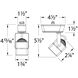 L Series 1 Light 120 Brushed Nickel Track Head Ceiling Light