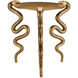 Serpent 18 inch Antique Brass Accent Table