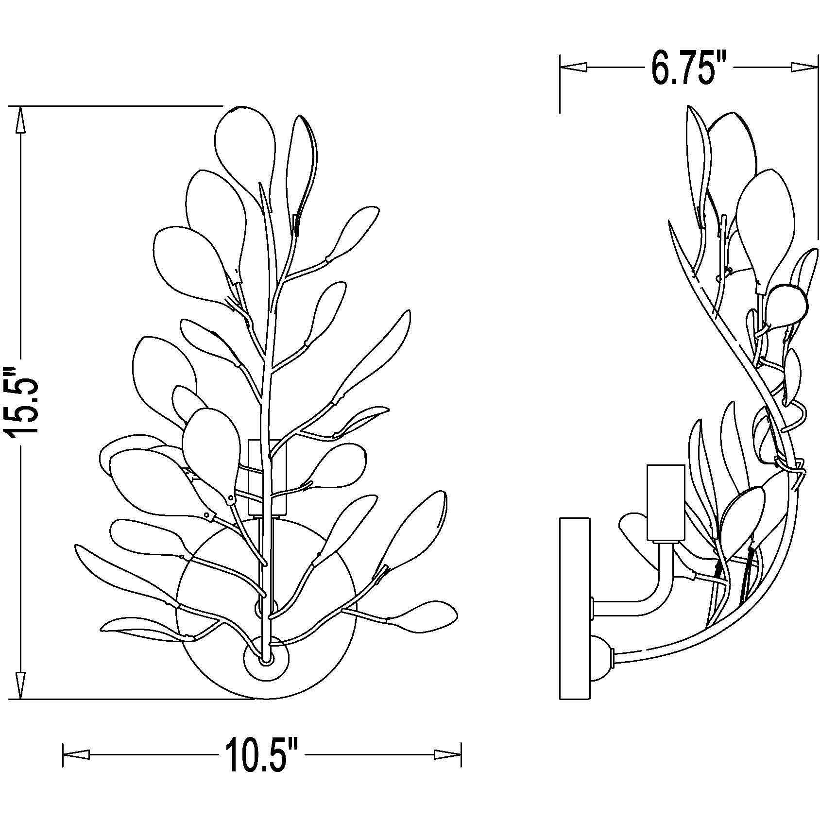 Claudine Wall Sconce Wall Light in Modern Gold