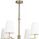 Southern Living Toni 6 Light 36 inch Natural Brass Chandelier Ceiling Light, Large