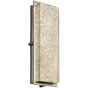 Fusion 18 inch Brushed Nickel Outdoor Wall Sconce in Mercury Fusion