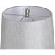 Cameron 30.75 inch 100 watt Brushed Nickel and Silver Glass and Grey Table Lamp Portable Light