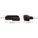 Amelia Brown Modular Right Sectional in Dark Brown, Nook