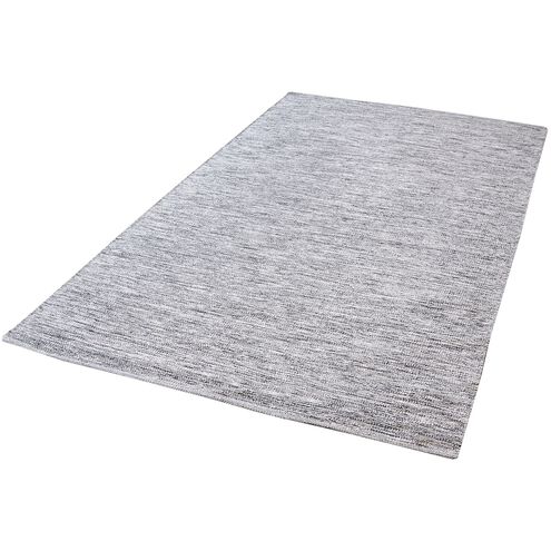 Alena 60 X 36 inch Heather Gray with White Rug, Handmade