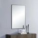 Amara 45 X 30 inch Clear and Matte Black Wall Mirror