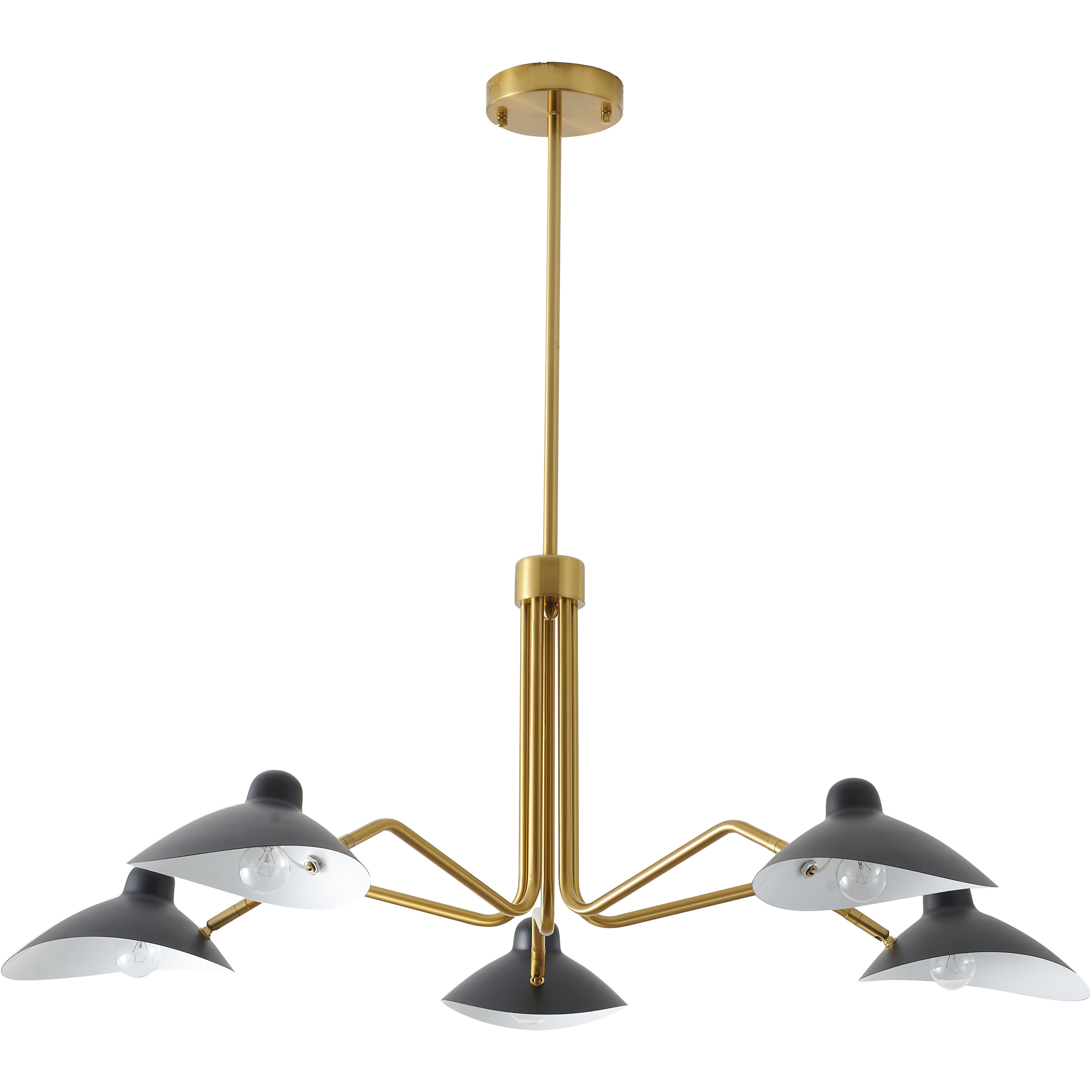 Canada 5 Light 39 inch Gold Chandelier Ceiling Light