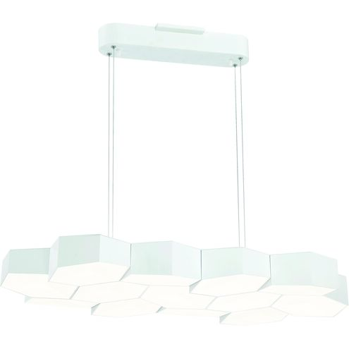 Hexacomb LED 18.75 inch Matte White Pendant Ceiling Light