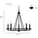 Jody 5 Light 26.5 inch Vintage Brass Chandelier Ceiling Light