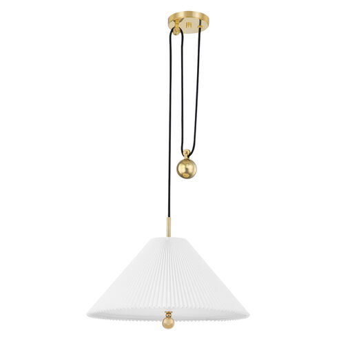 Dorset 1 Light 20.25 inch Aged Brass Pendant Ceiling Light