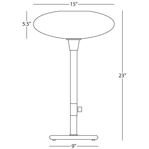 Rico Espinet Ovo 23 inch 150.00 watt Aged Brass Table Lamp Portable Light