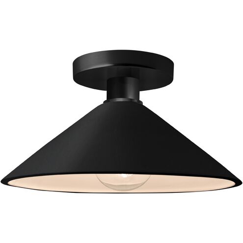 Radiance LED 11.75 inch Carbon Matte Black and Matte Black Semi Flush Ceiling Light