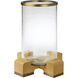 Vector 14.5 X 12 inch Hurricane in Brass and Clear with Cashew