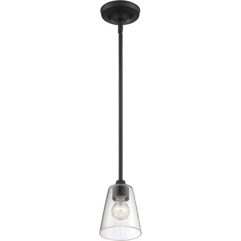 Bransel 1 Light 5 inch Matte Black Pendant Ceiling Light