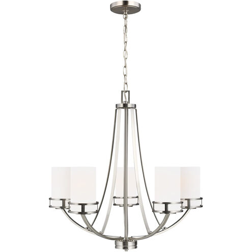 Robie 5 Light 24.13 inch Brushed Nickel Chandelier Ceiling Light