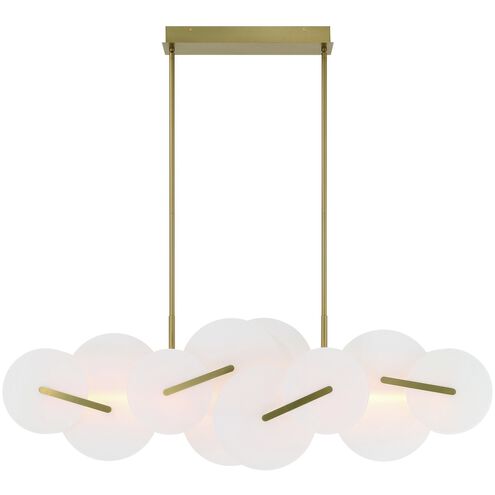 Nuvola Linear Chandelier Ceiling Light in Gold