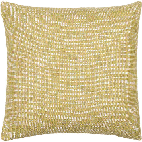 Margay 18 X 18 inch Mustard/White Accent Pillow