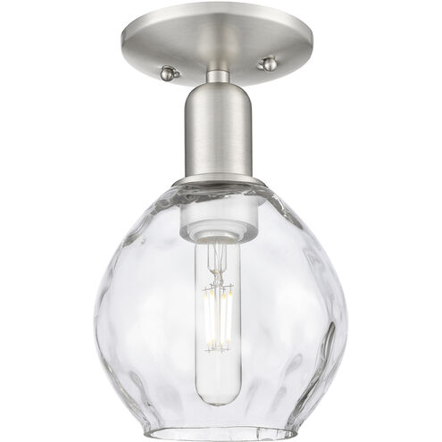 Arcadia Waverly 1 Light 6 inch Brushed Satin Nickel Semi-Flush Mount Ceiling Light
