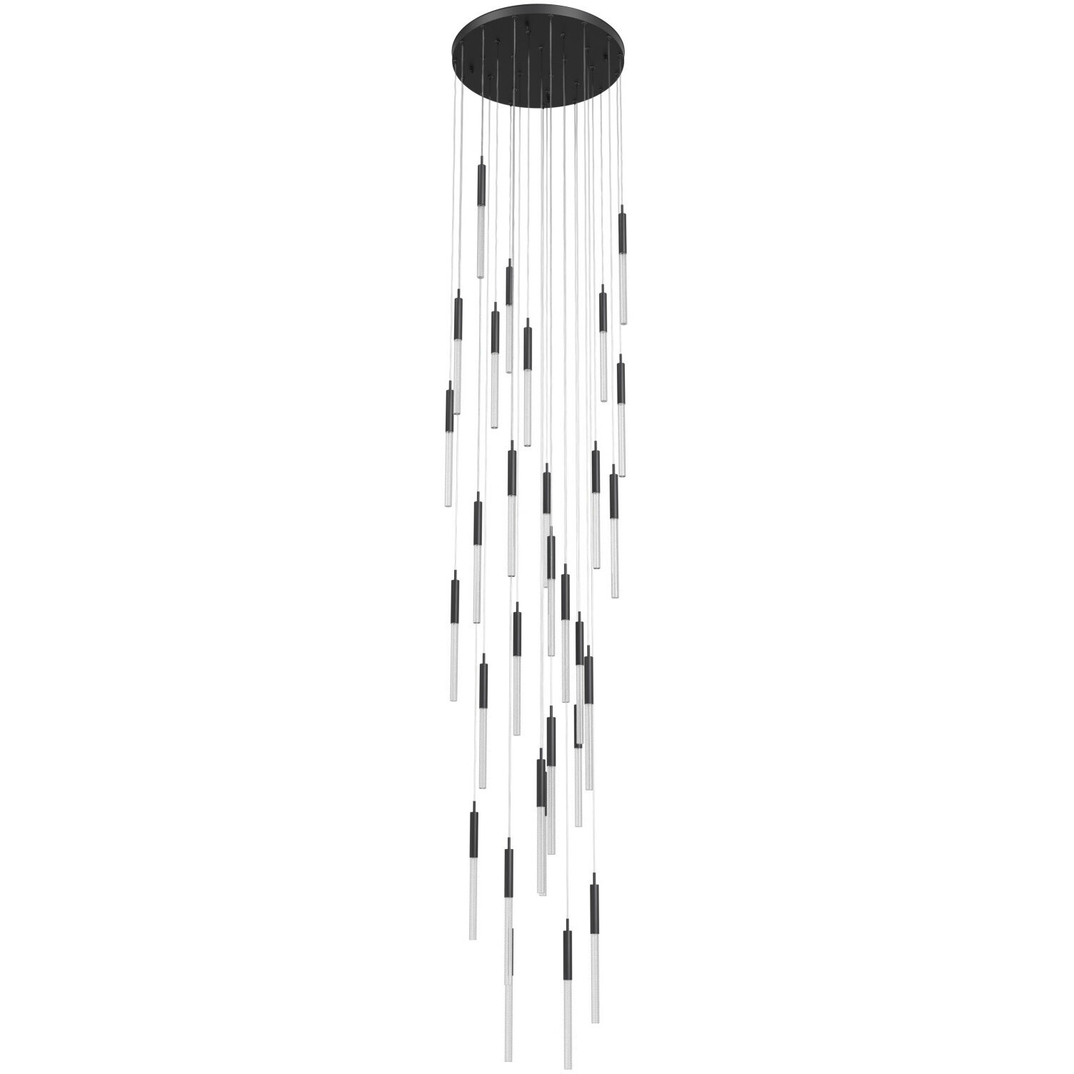 Main St. LED 30 inch Black Multi Port Pendant Ceiling Light