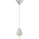 Hex 1 Light 3.8 inch Nickel with White Mini Pendant Ceiling Light