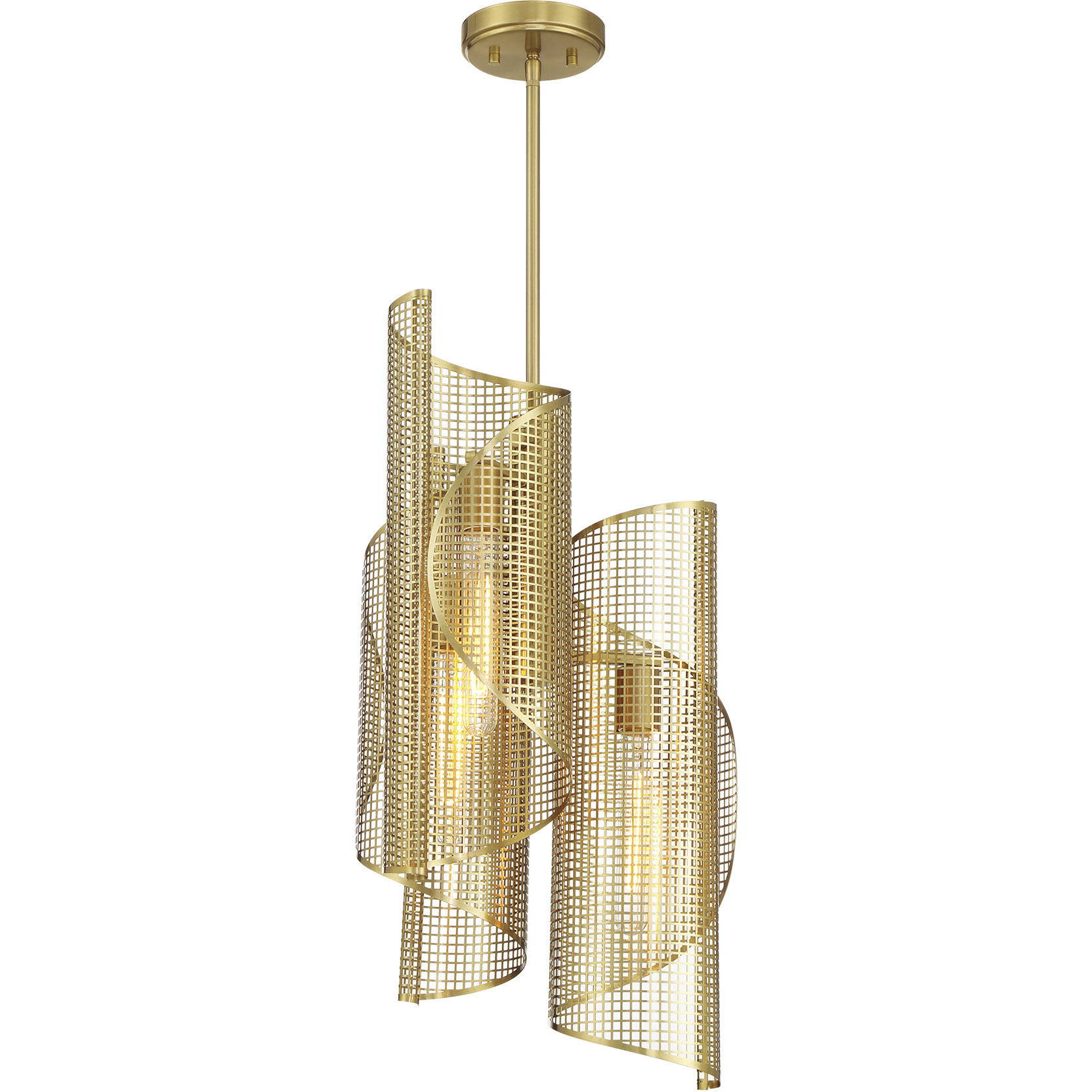 Hillbourne 3 Light 14 inch Warm Brass Pendant Ceiling Light