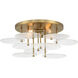 Artze 4 Light 25 inch Soft Brass Flush Mount Ceiling Light