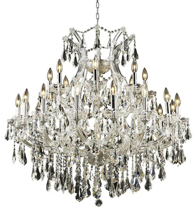 Maria Theresa 24 Light 36 inch Chrome Dining Chandelier Ceiling Light in Clear, Royal Cut