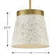 Terrazzo 1 Light 10 inch Distressed Brass Pendant Ceiling Light