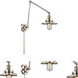 Railroad 30 inch 60.00 watt Polished Nickel Swing Arm Wall Light, Franklin Restoration