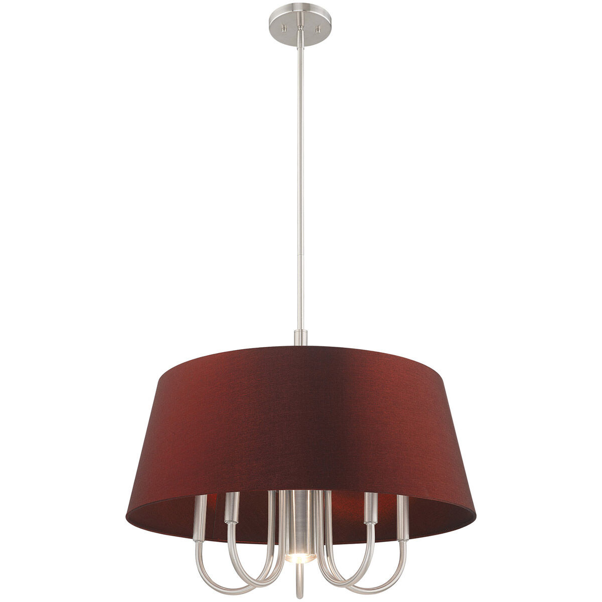 Belclaire 6 Light 24 inch Brushed Nickel Pendant Chandelier Ceiling Light