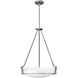 Hathaway LED 21 inch Antique Nickel Pendant Ceiling Light in Etched White