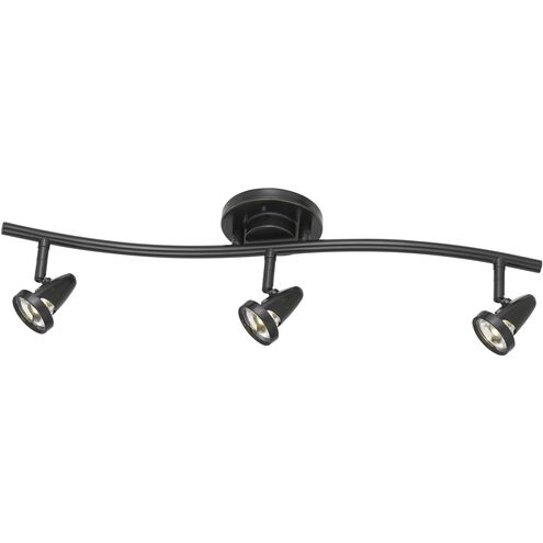 Serpentine 3 Light Dark Bronze Rail Fixture Ceiling Light