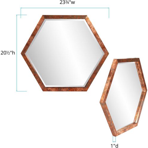 Felix 23.75 X 20.5 inch Copper Mirror