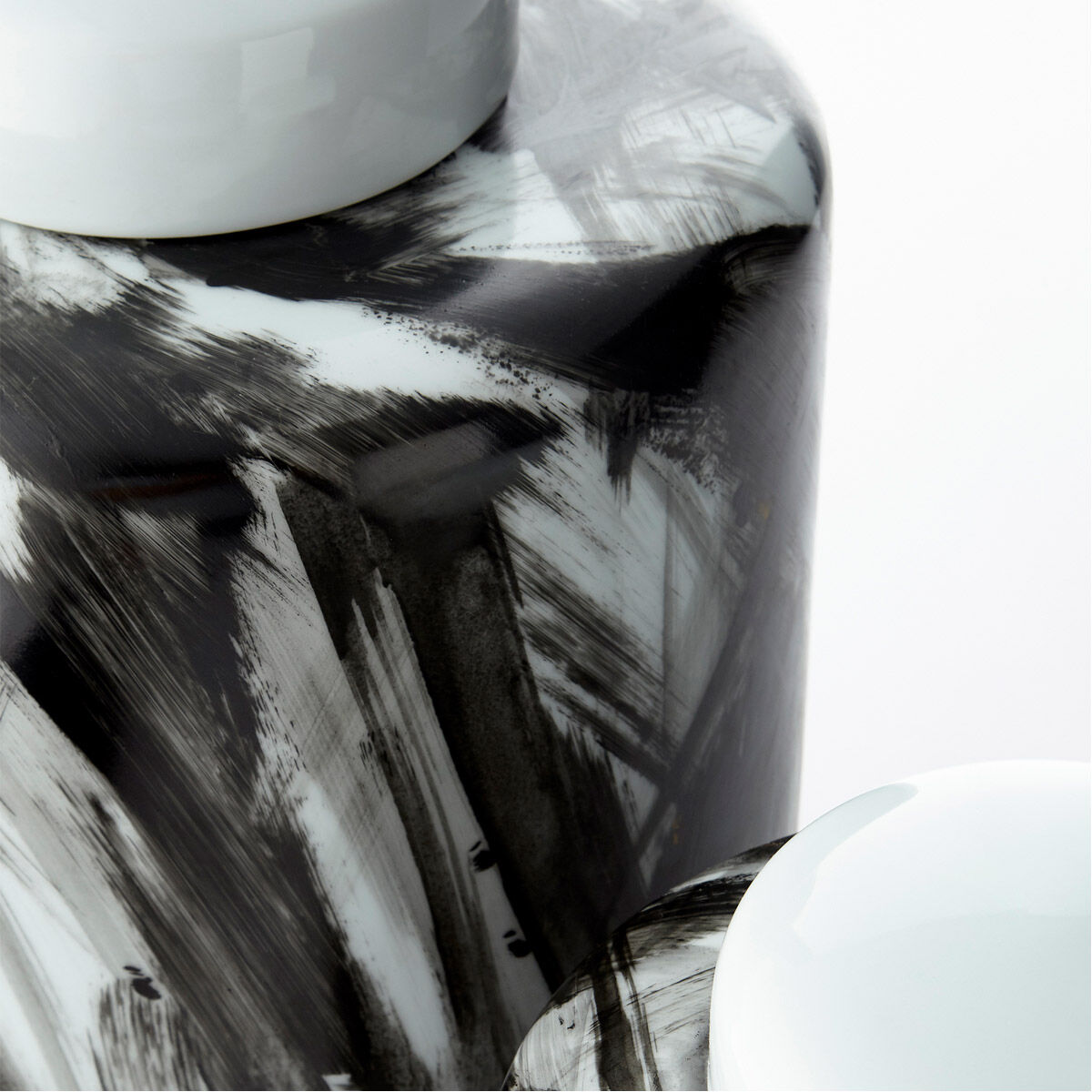 Pollock Black And White Container, Small
