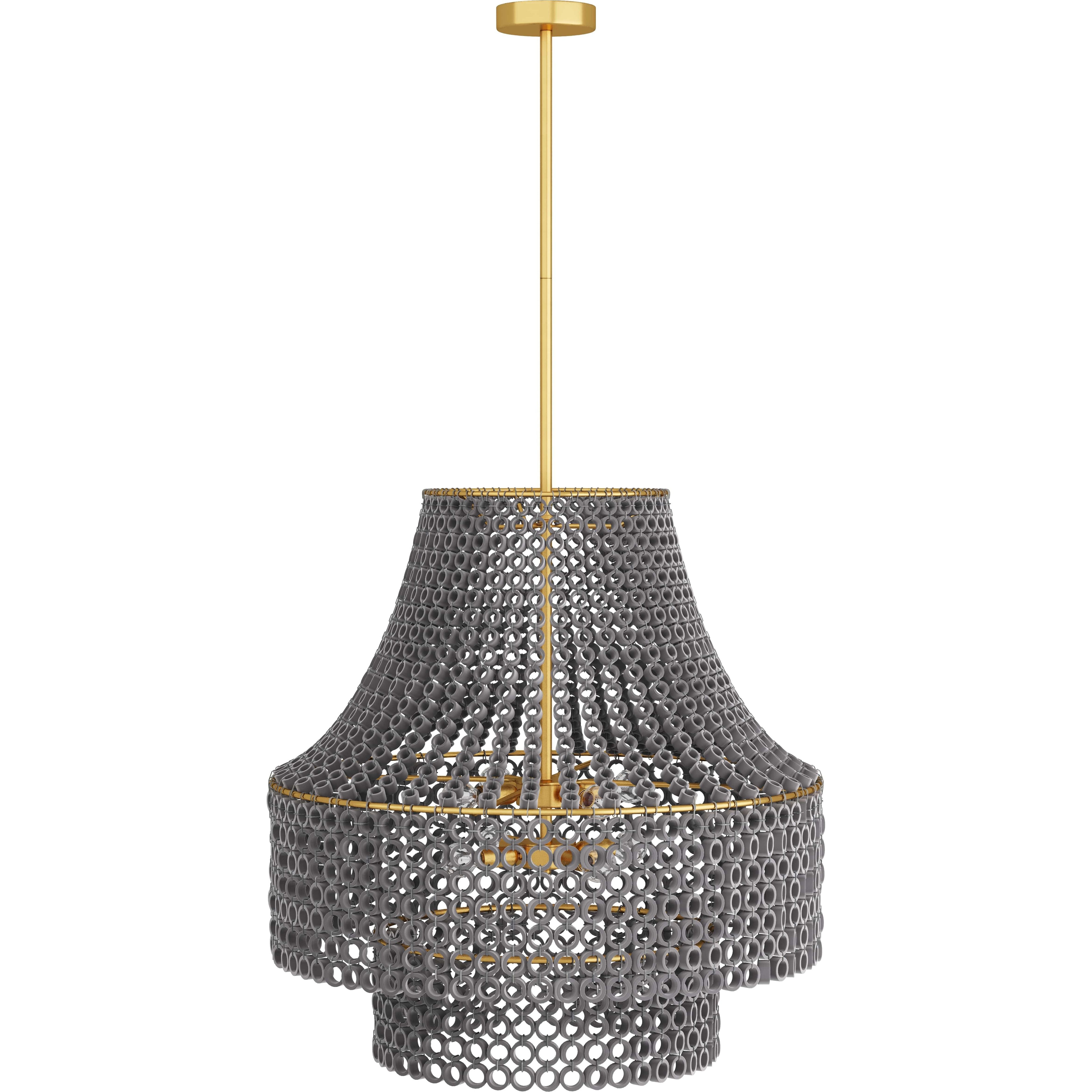 Hannie 8 Light 29 inch Gray Wash Chandelier Ceiling Light