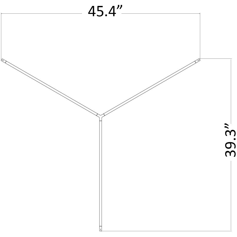 Z-Bar LED 39.3 inch Silver Pendant Ceiling Light, Trio