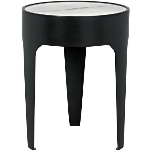 Cylinder 24 X 18 inch Matte Black Side Table, Small