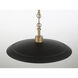 York 1 Light 16 inch Natural Brass Pendant Ceiling Light