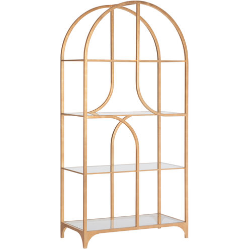 Atwood 82 X 40 inch Gold Etagere