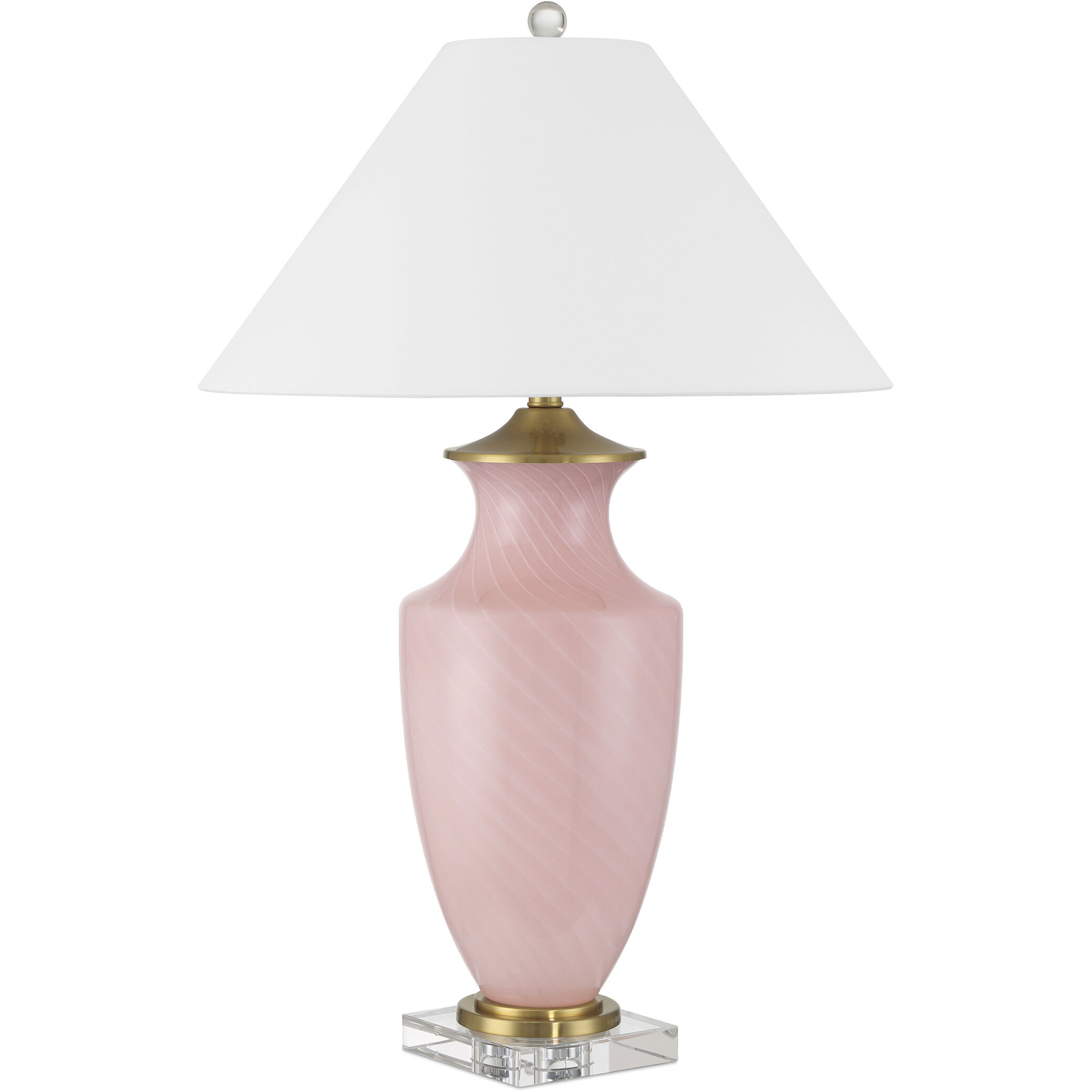 Lucy 30.5 inch 150.00 watt Pink/Clear Table Lamp Portable Light