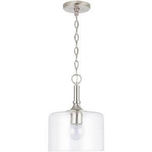 Carter 1 Light 10 inch Brushed Nickel Pendant Ceiling Light