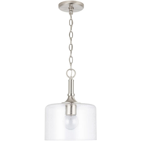 Carter 1 Light 10 inch Brushed Nickel Pendant Ceiling Light
