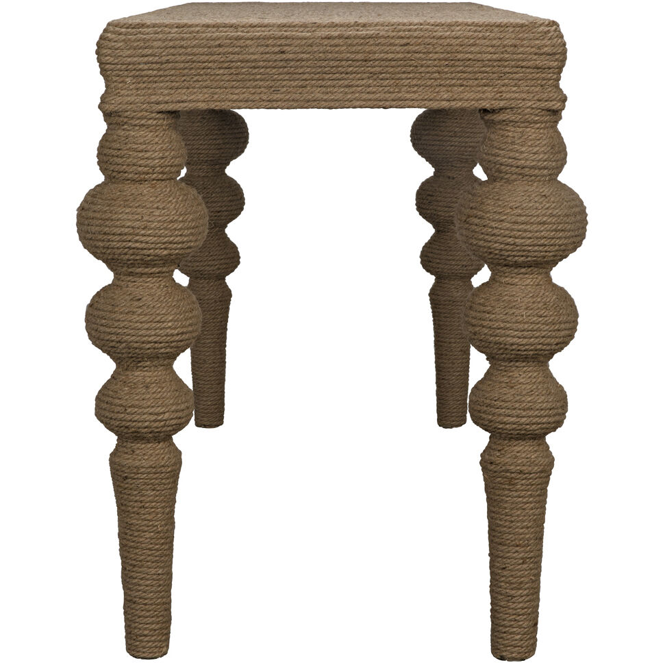 Ismail 64 X 25 inch Natural Console, Turned Leg