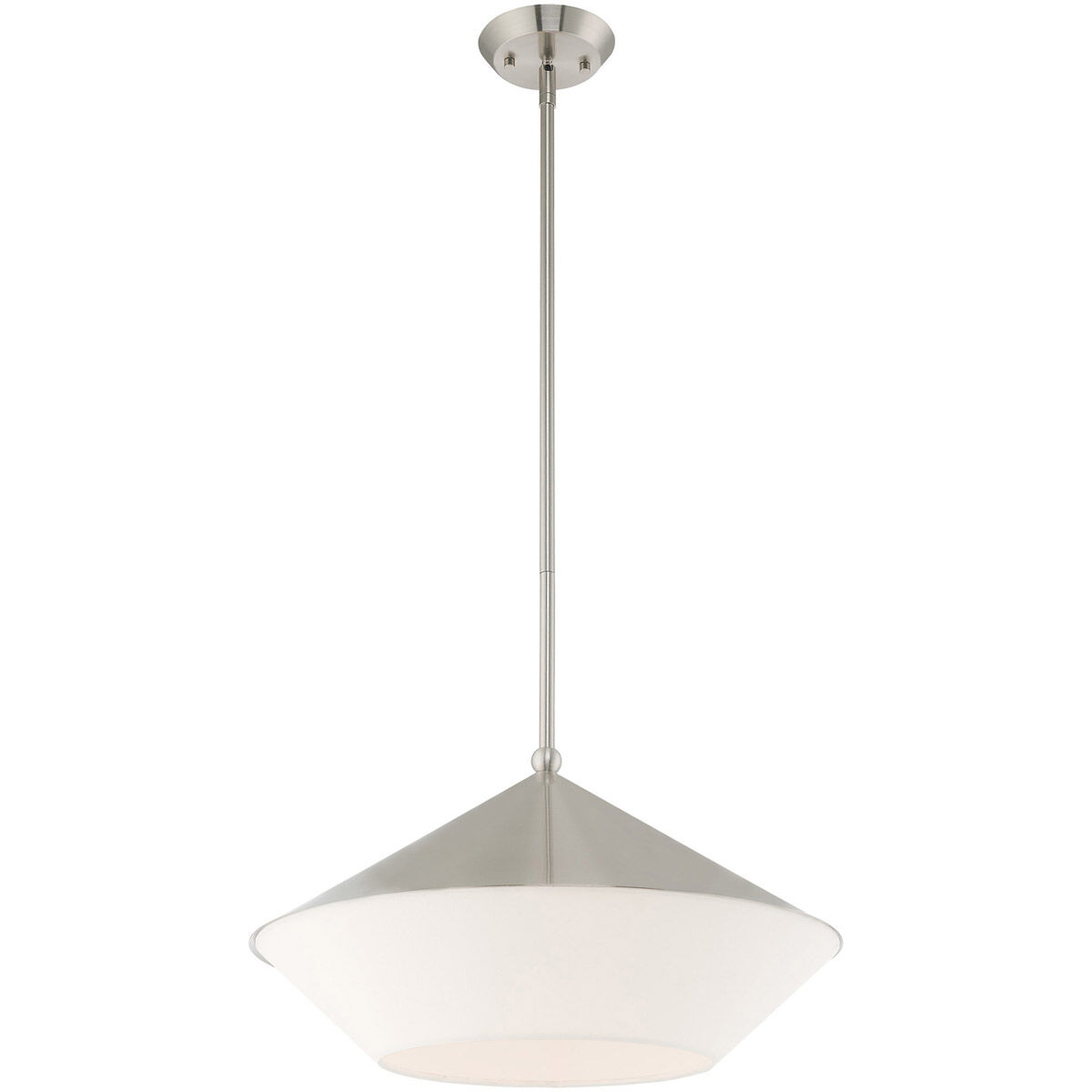 Stockholm 1 Light 18 inch Brushed Nickel Pendant Ceiling Light