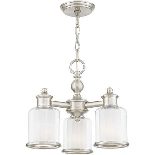 Middlebush 3 Light 16 inch Brushed Nickel Convertible Mini Chandelier/Ceiling Mount Ceiling Light