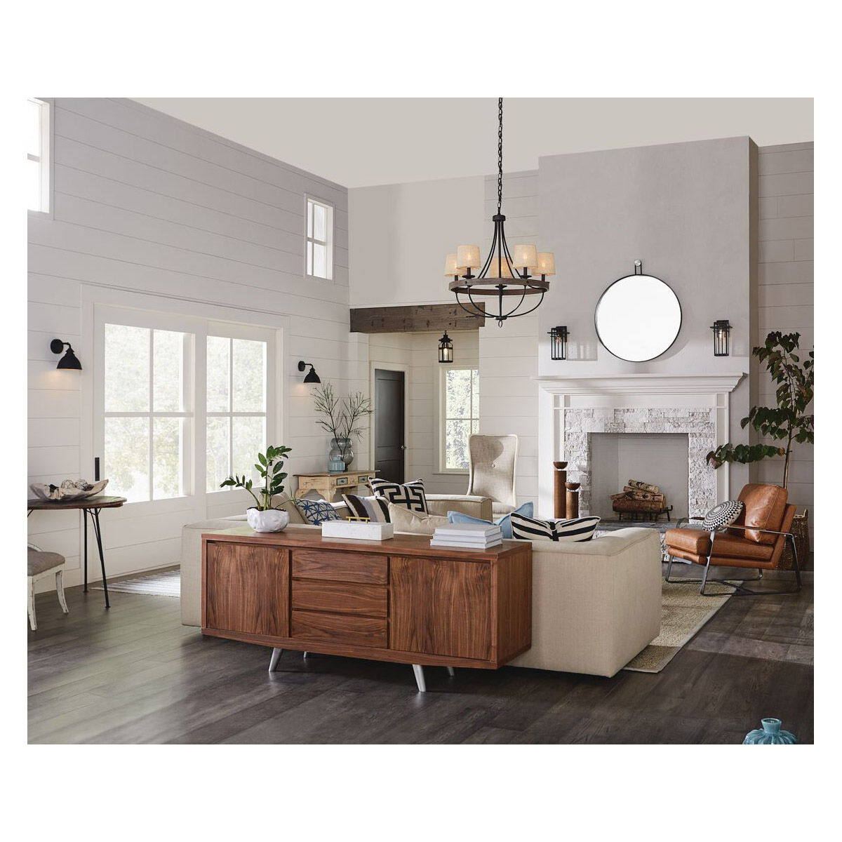 Accessory Shade Flax Linen 6 inch Chandelier Shade