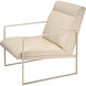 Hemingway Cream Leather Accent Chair, Inline