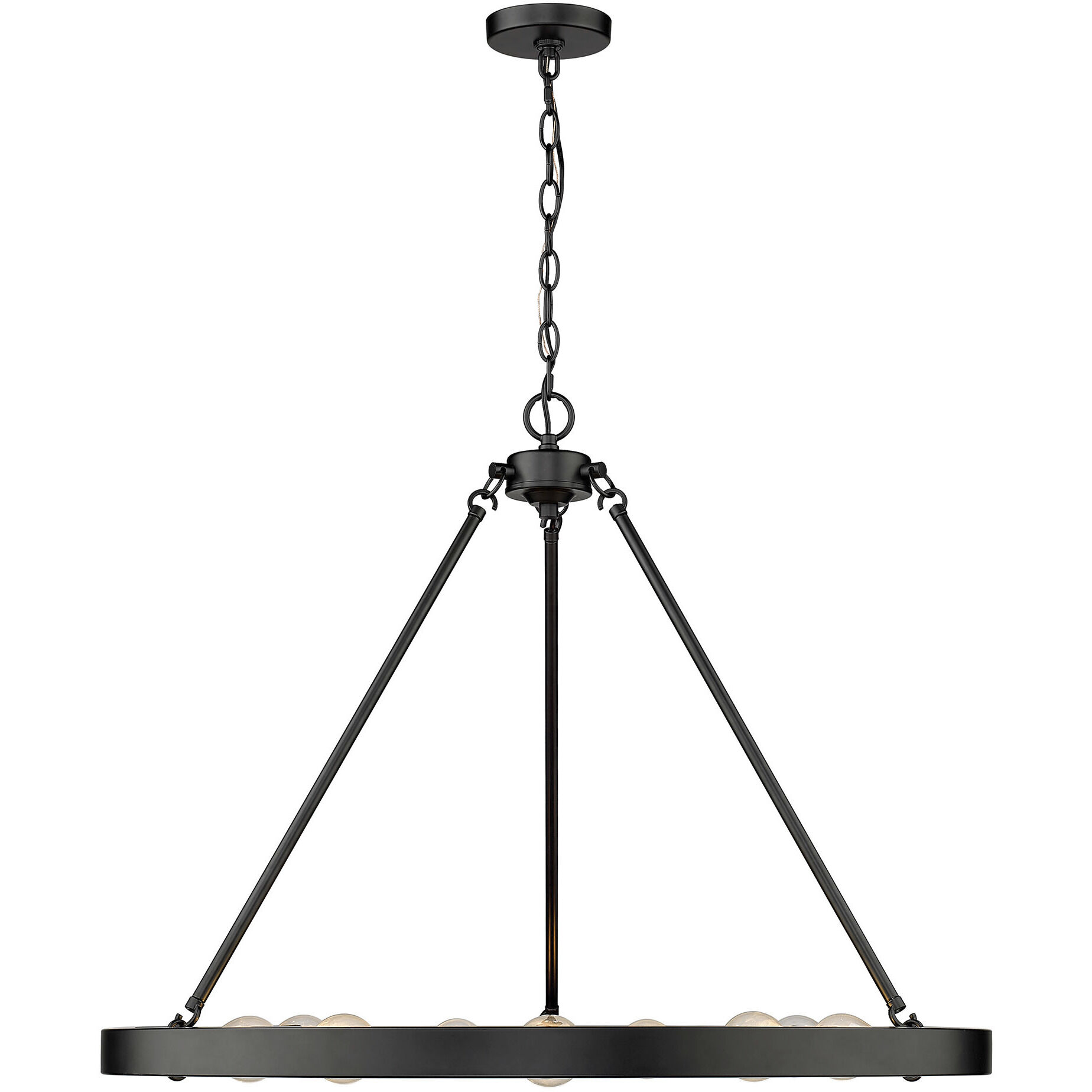 Castile 32 inch 60.00 watt Matte Black Chandelier Ceiling Light