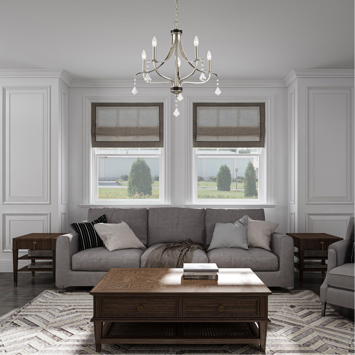 Laurel 5 Light 24 inch Brushed Nickel Chandelier Ceiling Light